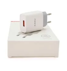 Зарядний пристрій iKAKU KSC-215 1xUSB 5V 2.1A White (KSC-215 NATU)