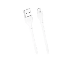 Дата кабель USB 2.0 AM to Micro 5P 1.0m 2.1A white XO (NB200-M-WH)