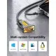 Кабель для передачі даних USB to COM M 1.5m DB9 RS-232 CR104 black Ugreen (20211)