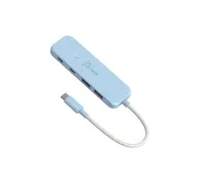 Концентратор J5create USB-C to 2xUSB-A + 2xUSB-C 3.2 10Gbps cyan (JCH342EC-N)