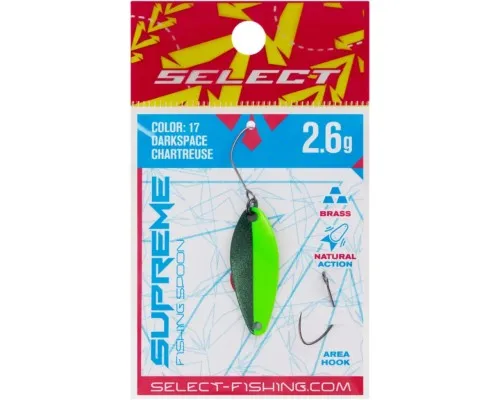 Блешня Select Supreme 2.6g 30mm 17 DarkSpace Chartreuse (1870.80.61)