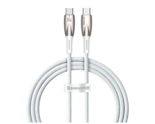 Дата кабель USB-C to USB-C 1.0m 100W white Baseus (CADH000702)