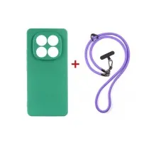 Чохол до мобільного телефона Dengos Case + Cross-body Strap Xiaomi Redmi Note 15 Pro 4G Mint+Purple (DG-KM-CCRB-40)