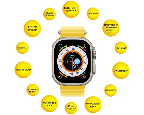 Смарт-годинник AURA X4 ProMax 53mm Yellow (SWAX453Y)