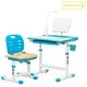 Парта зі стільцем Evo-kids (стіл+стілець+полиця+лампа) Blue (Evo-17 BL Ergo)