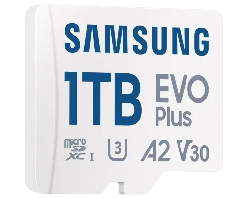 Карта пам'яті Samsung 1TB microSDXC Class UHS-I U3 V30 A2 EVO Plus + SD Adapter (MB-MC1T0SA)