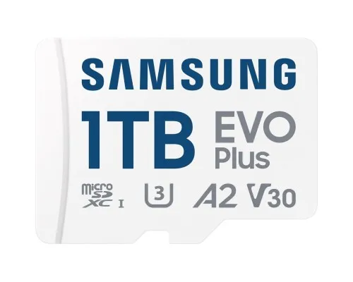 Карта пам'яті Samsung 1TB microSDXC Class UHS-I U3 V30 A2 EVO Plus + SD Adapter (MB-MC1T0SA)