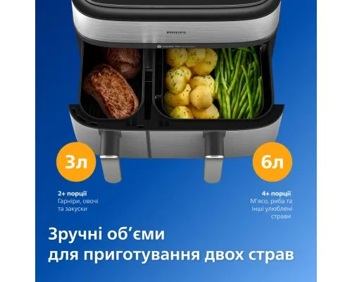 Мультипіч Philips Dual Basket Airfryer 5000 Series (NA555/00)