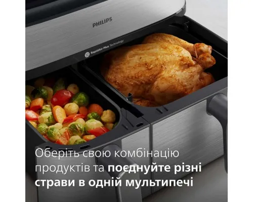 Мультипіч Philips Dual Basket Airfryer 5000 Series (NA555/00)