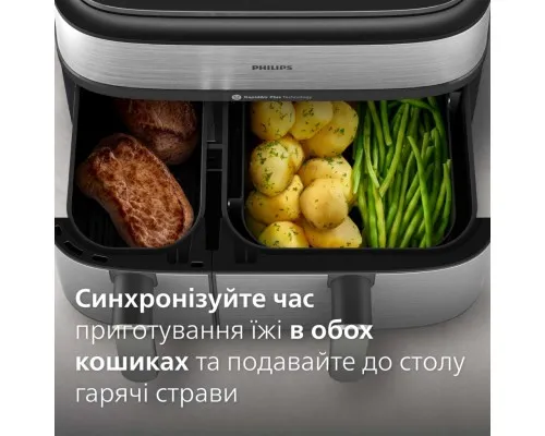 Мультипіч Philips Dual Basket Airfryer 5000 Series (NA555/00)