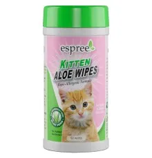 Вологі серветки для тварин Espree Kitten Aloe Wipes 50 шт. (0748406014206)