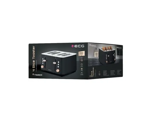 Тостер ECG ST 4768 Timber Black