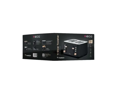 Тостер ECG ST 4768 Timber Black