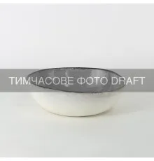 Салатник Ardesto Daiano, 700мл, 17см, порцеляна, сірий (AR1717DG)
