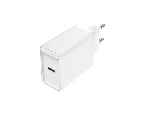 Зарядний пристрій Vention 1xUSB-C PD20W QC4.0 white (FADW0-EU)