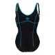 Купальник Arena Tania Clip Back Swimsuit One P 005974-580 чорний, блакитний 44 (3468336866429)