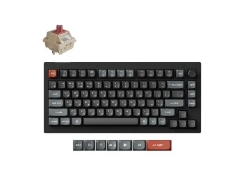 Клавіатура Keychron V3 Ultra Keychron Red Switch RGB UA Black (V3U-D1-UA)