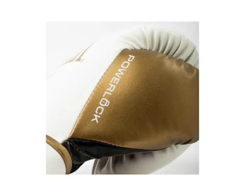 Боксерські рукавички Everlast PowerLock Boxing Training Gloves P00003048 білий, золотий 10 унцій (009283620103)