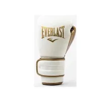 Боксерські рукавички Everlast PowerLock Boxing Training Gloves P00003048 білий, золотий 10 унцій (009283620103)