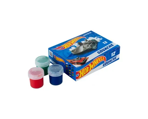 Гуашеві фарби Kite Hot Wheels 12 кольорів, 20 мл (HW23-063)