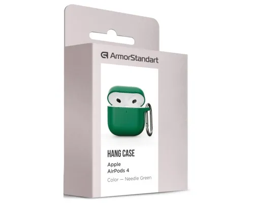 Чохол для навушників Armorstandart Hang Case для Apple AirPods 4 Needle Green (ARM81289)