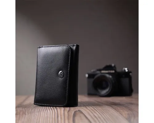 Гаманець ST Leather З натуральної шкіри Чорний (22722)