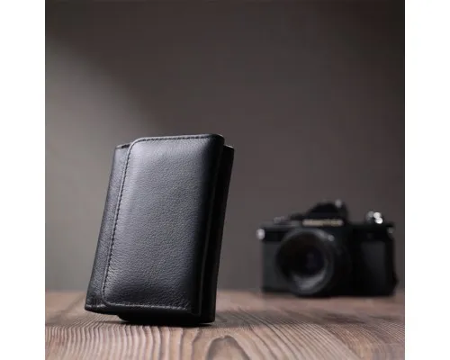 Гаманець ST Leather З натуральної шкіри Чорний (22722)