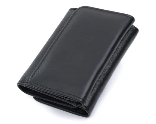 Гаманець ST Leather З натуральної шкіри Чорний (22722)