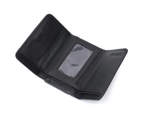 Гаманець ST Leather З натуральної шкіри Чорний (22722)
