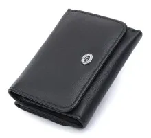 Гаманець ST Leather З натуральної шкіри Чорний (22722)