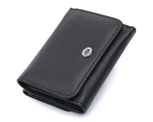 Гаманець ST Leather З натуральної шкіри Чорний (22722)