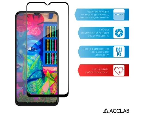 Скло захисне ACCLAB Full Glue Tecno Spark 9 Pro Black (1283126547300)