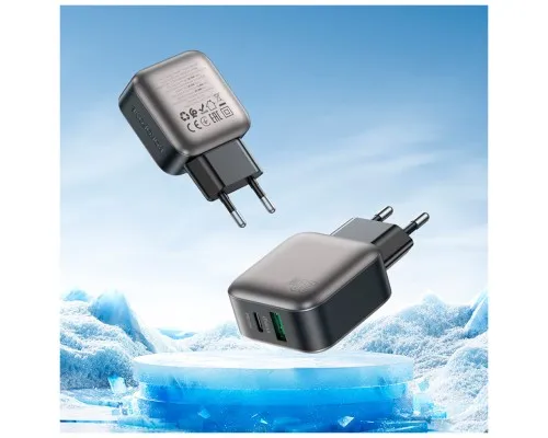 Зарядний пристрій BOROFONE BAS54A Absolute 1xUSB-C PD20W + 1xUSB QC3.0 + cable USB-C to Lightning Black (6941991116216)