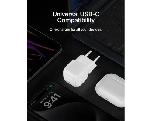 Зарядний пристрій Belkin USB-C PD20W PPS white (WCA009KQWH)