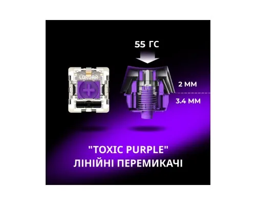 Клавіатура Lorgar KBP70TKLW Wireless TKL Mechanical Pro UA Black/Yellow (LRG-KBP70TKLW-YL-US)