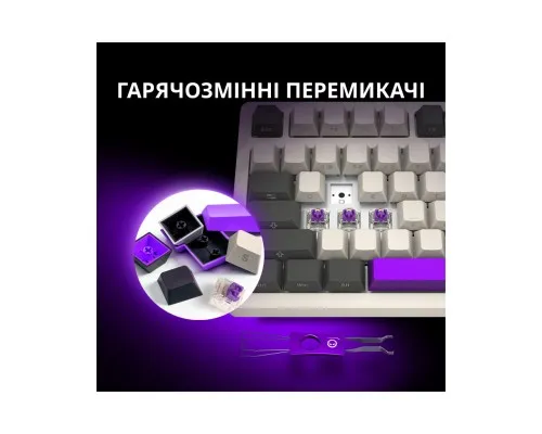 Клавіатура Lorgar KBP70TKLW Wireless TKL Mechanical Pro UA Black/Yellow (LRG-KBP70TKLW-YL-US)