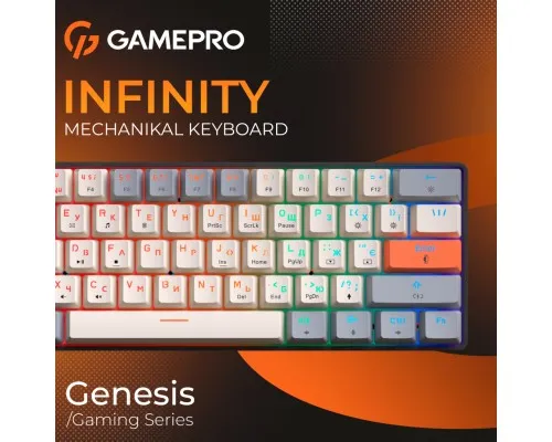Клавіатура GamePro MK130 V2 Infinity QLAB Sakura Linear RGB USB UA Black (MK130-V2-B-QS)