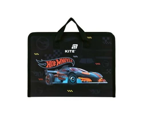 Папка - портфель Kite на блискавці A4 Hot Wheels, 1 відділення (HW26-202)