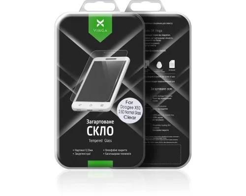 Скло захисне Vinga для Doogee X50 (VTPGS-DX50L)