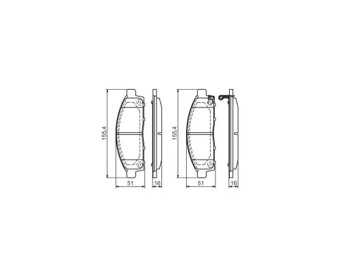 Гальмівні колодки Bosch 0 986 494 268