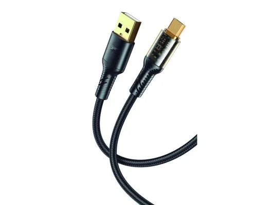 Дата кабель USB 2.0 AM to Micro 5P 1.0m 2.4A black XO (NB229-M-1-BK)