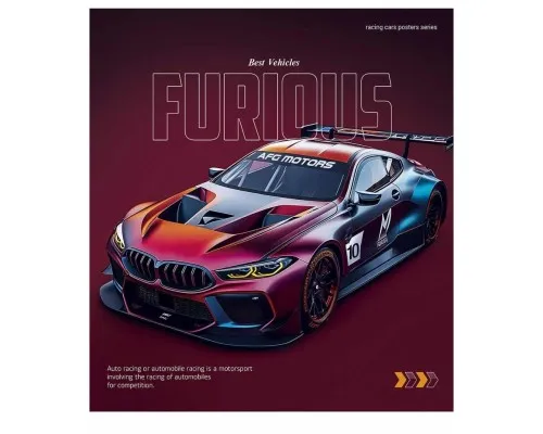 Зошит Школярик Cars posters 96 аркушів клітинка (096-3572K)