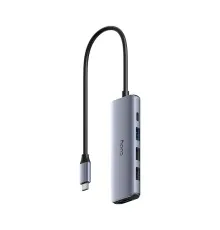 Концентратор Cudy USB-C 5-in-1 1xHDMI 4K + 1xUSB-C PD100W + 1xUSB 3.0 5Gbps + 2xUSB 2.0 (UH405)