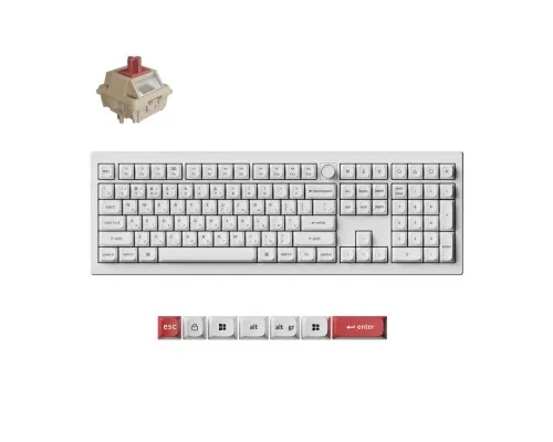 Клавіатура Keychron V6 Ultra Keychron Red Switch RGB UA White (V6U-F1-UA)
