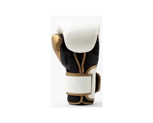 Боксерські рукавички Everlast PowerLock Boxing Training Gloves P00003050 білий, золотий 14 унцій (009283620127)