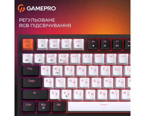 Клавіатура GamePro MK160 V2 Warden QLAB Sakura Linear RGB USB UA Black (MK160-V2-B-QS)