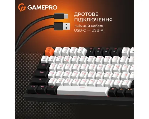 Клавіатура GamePro MK160 V2 Warden QLAB Sakura Linear RGB USB UA Black (MK160-V2-B-QS)