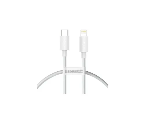 Дата кабель USB-C to Lightning 1.0m PD20W white Baseus (CATLYS-B02)