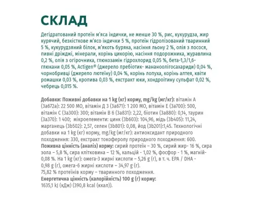 Сухий корм для собак Optimeal для цуценят великих порід зі смаком індички 12 кг (4820215363822)