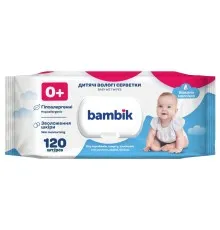 Дитячі вологі серветки Bambik з вівсяним молочком 120 шт. (43406100)